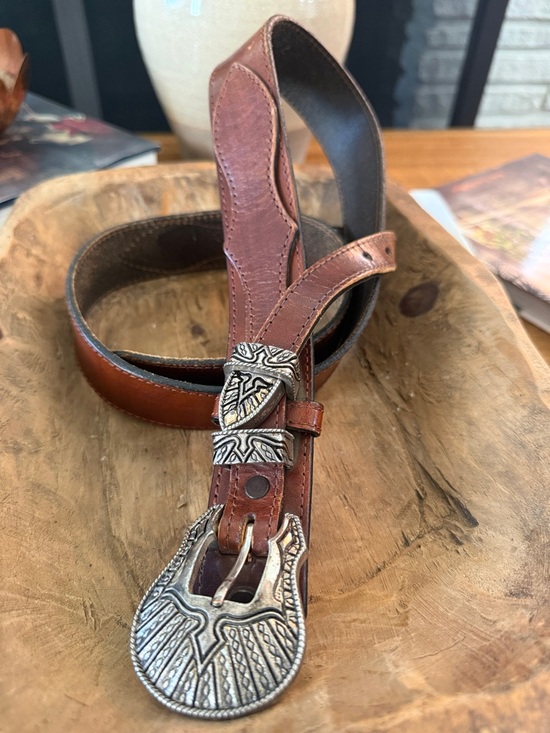 Vintage Other - Vintage  Men’s Belt with Silver Buckle